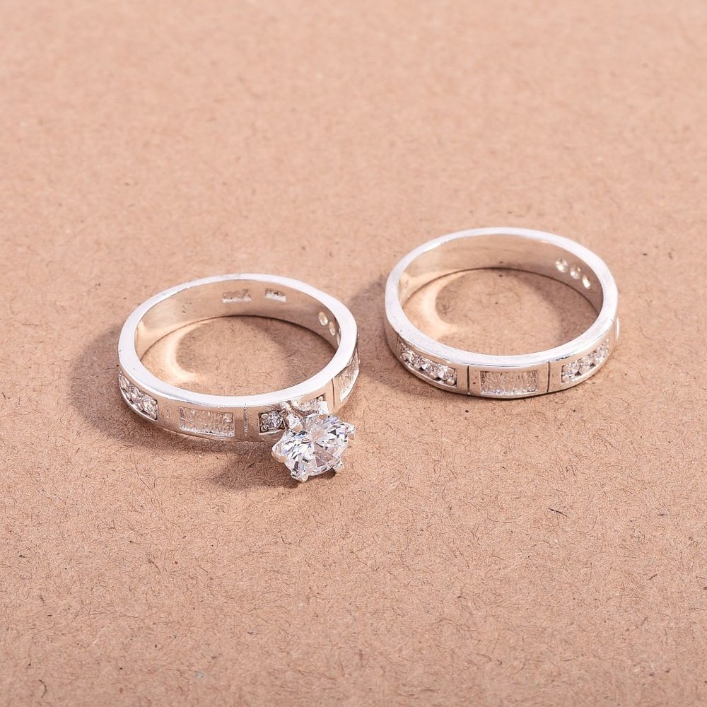 Sterling 925 CZ Wedding Set